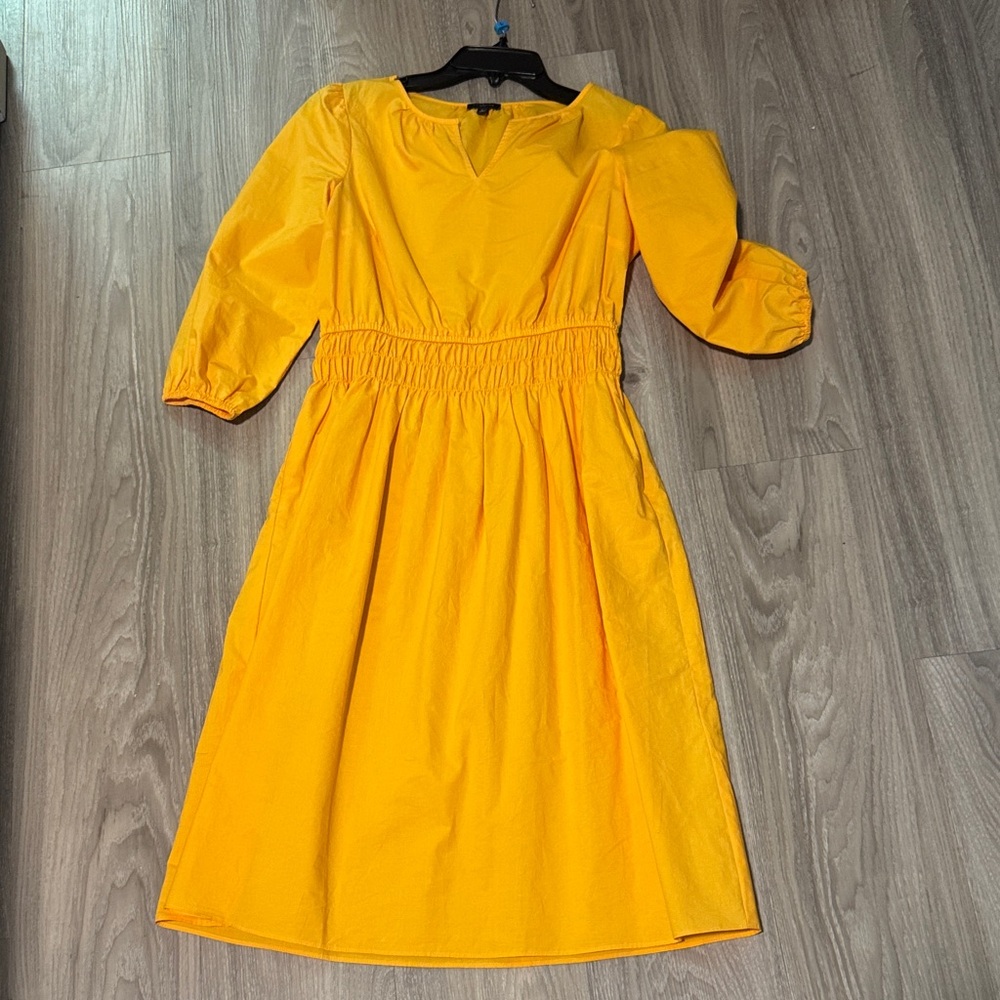 Talbots Elegant  Yellow Midi Dress